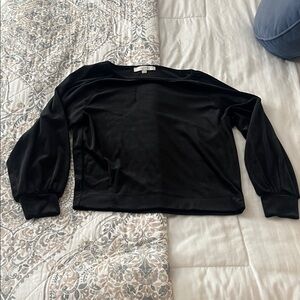 LOFT Black Velvet Women's Blouse